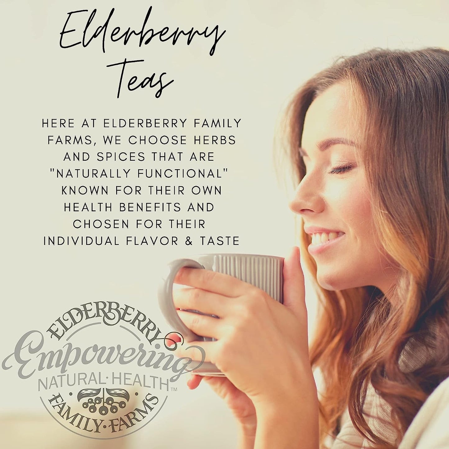 Organic Herbal Loose Leaf Tea, Fruit Blend, Helps with Immune Support, Made with Natural Dried Berries, 3Oz - USA Grown