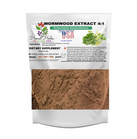 Wormwood 4:1 Extract Powder - Artemisia Absinthium - from Leaf - Bulk Buy 100G.
