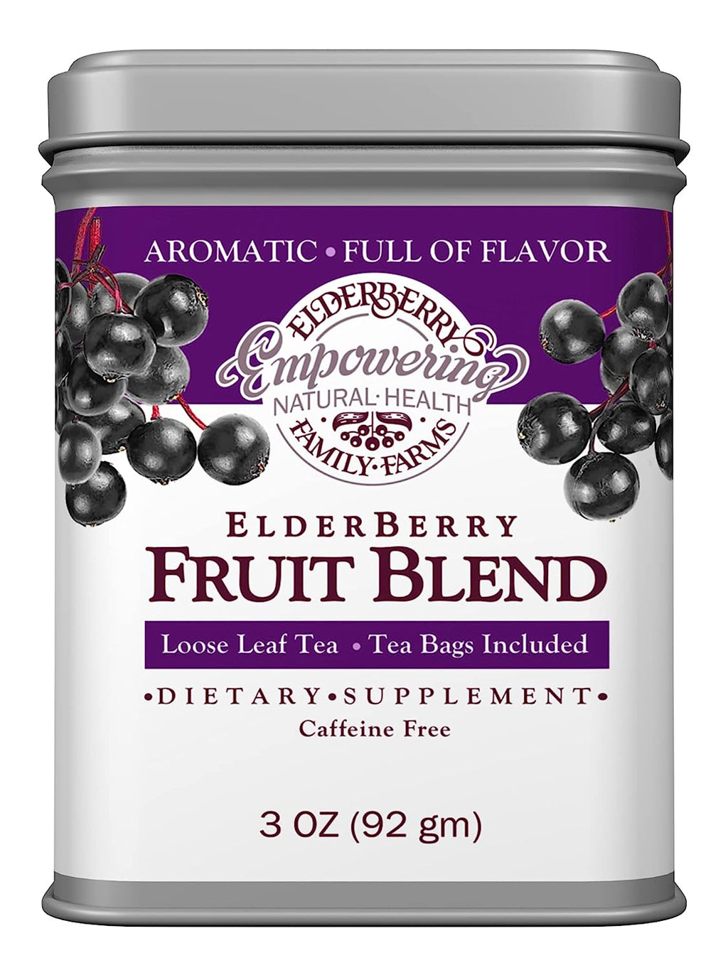 Organic Herbal Loose Leaf Tea, Fruit Blend, Helps with Immune Support, Made with Natural Dried Berries, 3Oz - USA Grown
