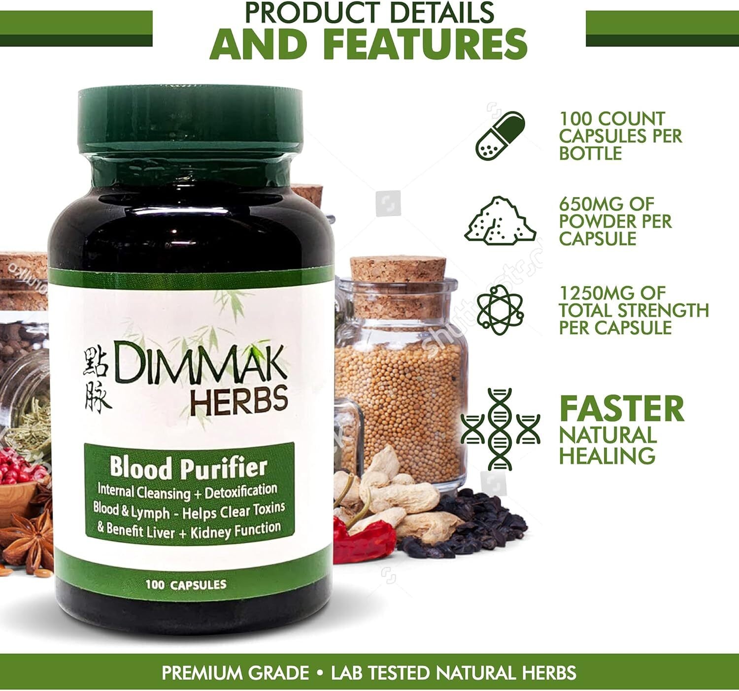 Certified Organic Blood Purifier for Internal Cleansing & Detoxification + Benef